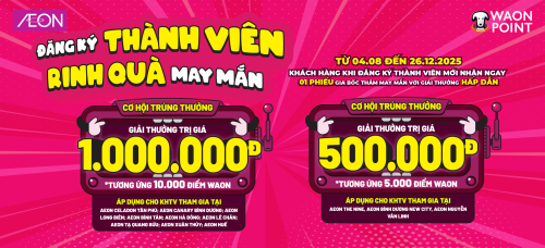 WAON POINT - ĐĂNG KÝ THÀNH VIÊN, RINH QUÀ MAY MẮN